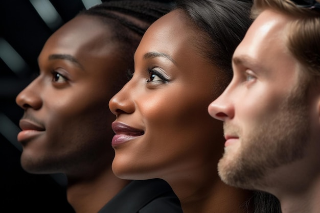 Etnische diversiteit Mensen uit verschillende culturen die deelnemen aan een inclusief en eerlijk sollicitatiegesprek