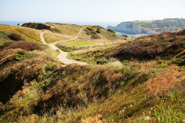 Etretat mountain landscape