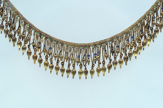 Etruscan style gold necklage detail