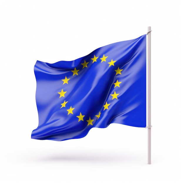 EU flag isolated Illustration AI Generative