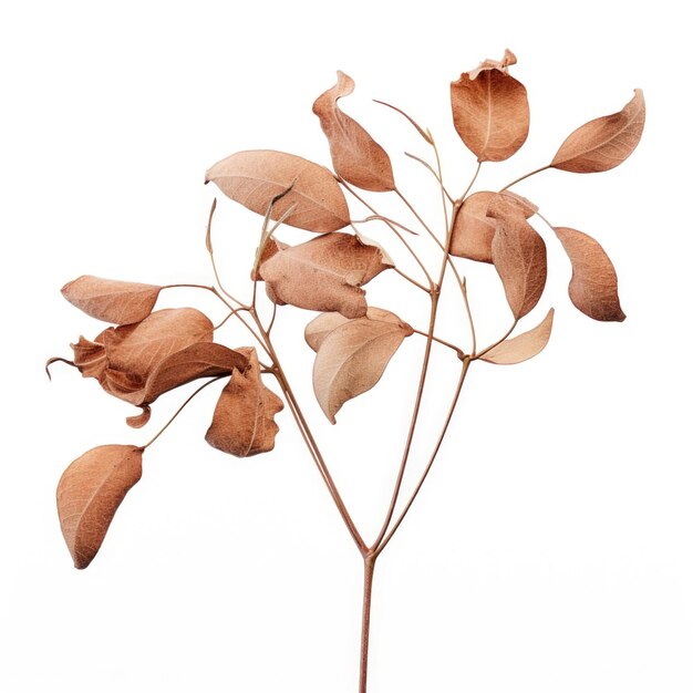 Eucalyptus dried flower isolated on white background Generative AI