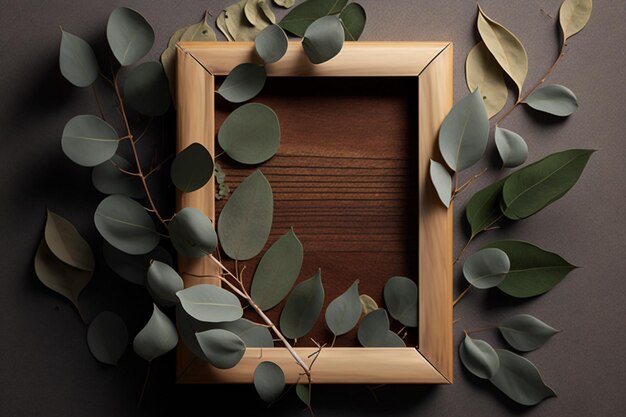 Eucalyptus en houten plankframe