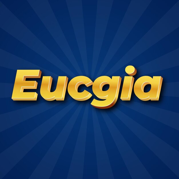 Eucgia 텍스트 효과 골드 JPG 매력적인 배경 카드 사진