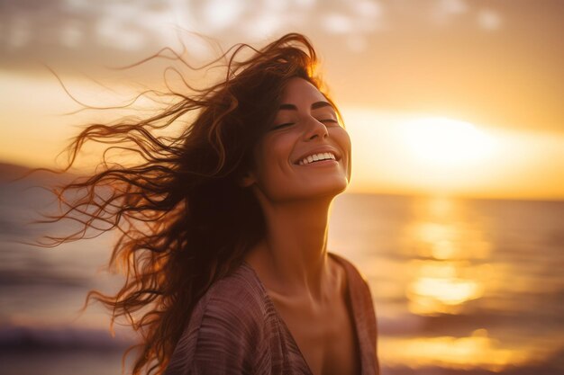 Euphoric Serenity Radiant Smiles of a Liberated Woman