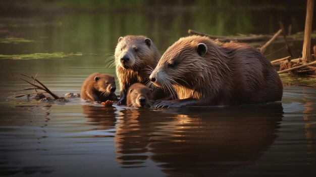 Photo eurasian beaver