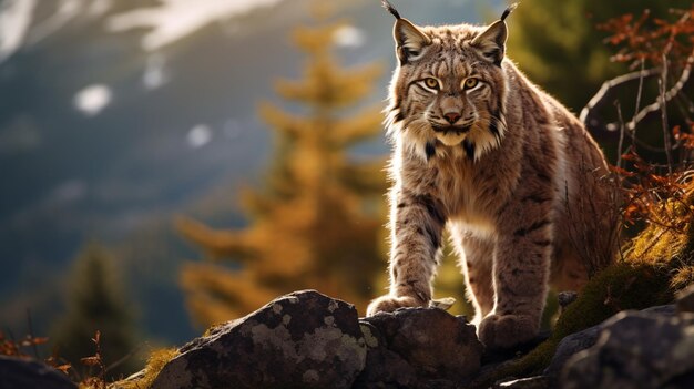 Euraziatische lynx hoge kwaliteit achtergrond