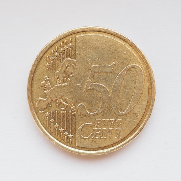 Euro coin isolated