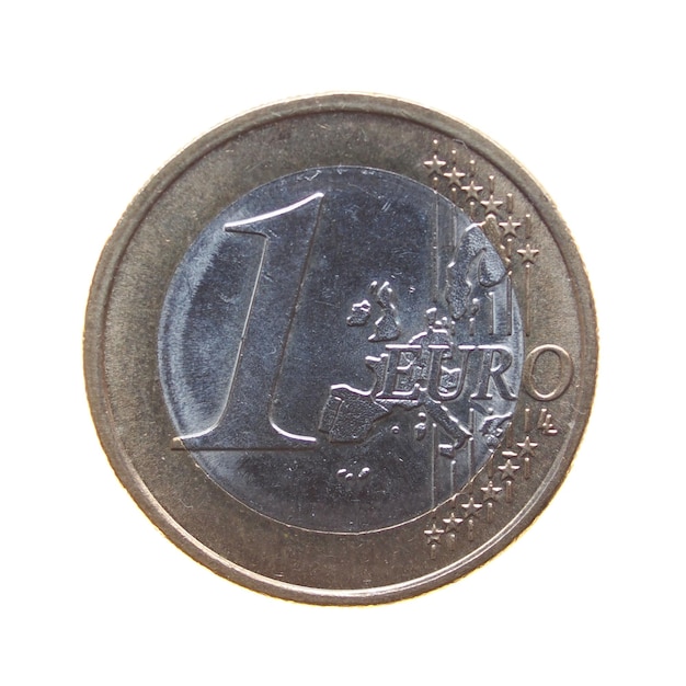 Euro coin isolated