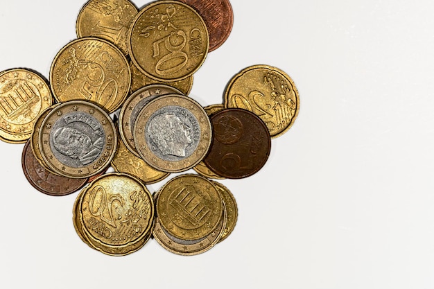 Euro coins background european currency