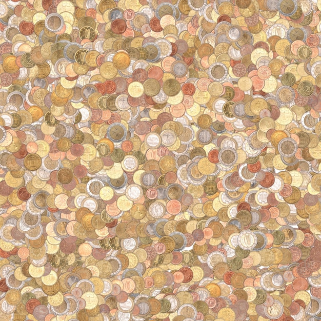 Euro coins background