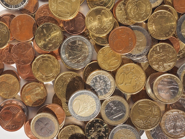 Euro coins background