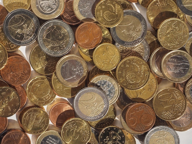 Euro coins background