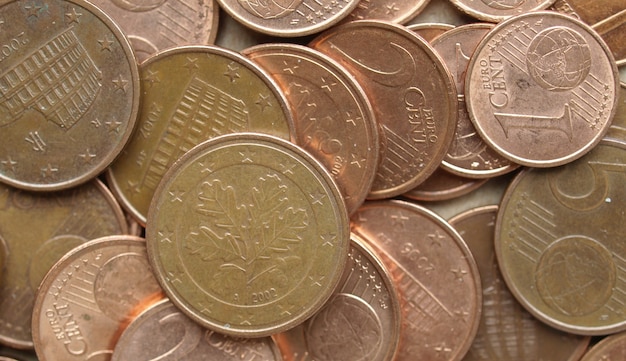 Euro coins background