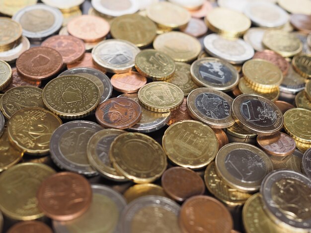 Euro coins, European Union background