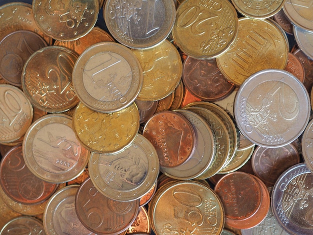 Euro coins European Union background