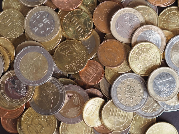 Euro coins, European Union background