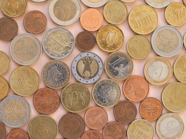 Euro coins, European Union background