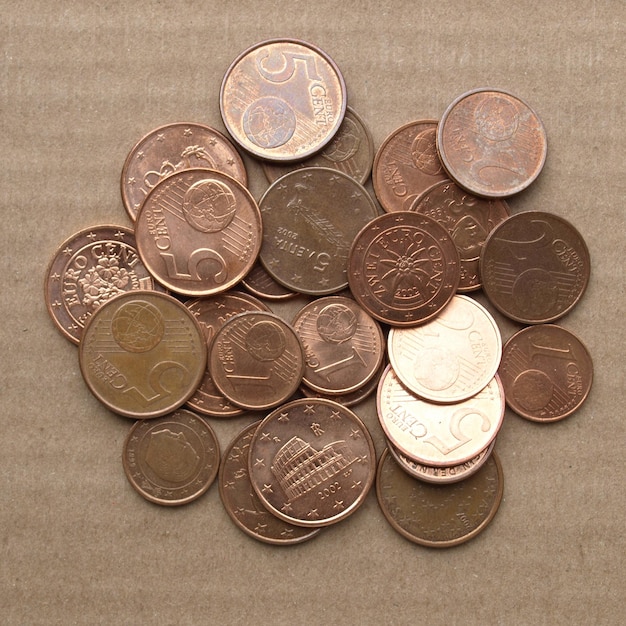 Euro coins European Union