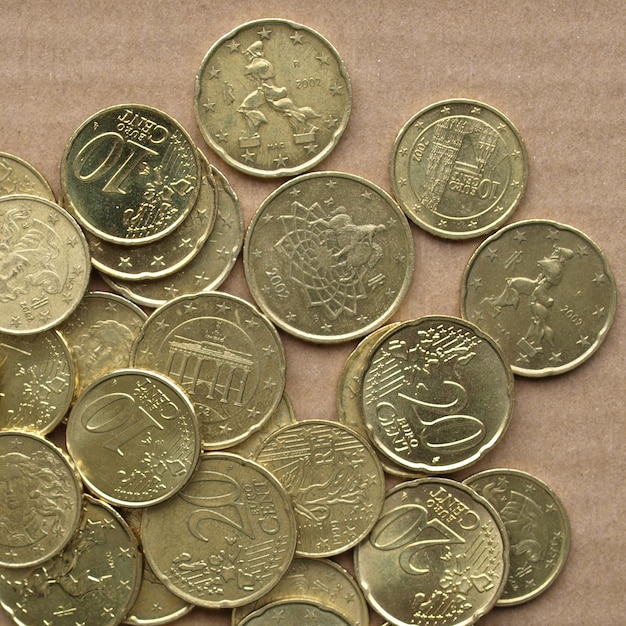 Euro coins European Union