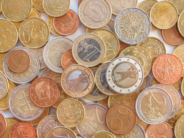 Euro coins European Union