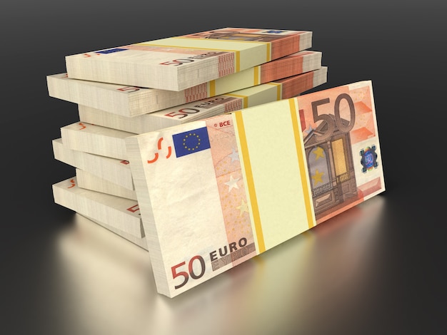 Euro geld. Bedrijfs- en financiële concepten. Euro valuta.