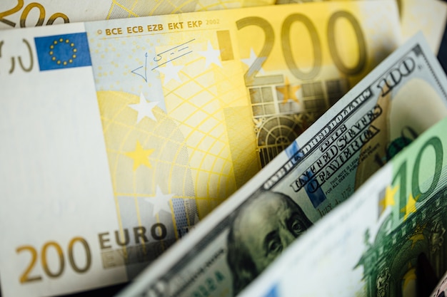 Euro geld. euro contant geld achtergrond. Euro geldbankbiljetten