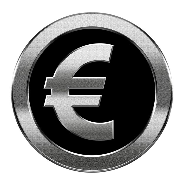 Photo euro icon silver