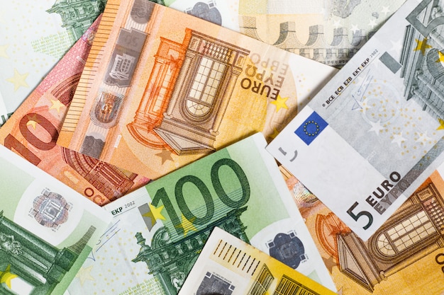 Photo euro money. euro cash . euro banknotes