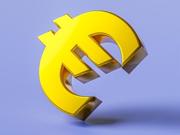 Euro sign finance and business symbol bankrupt and crisis\
concept