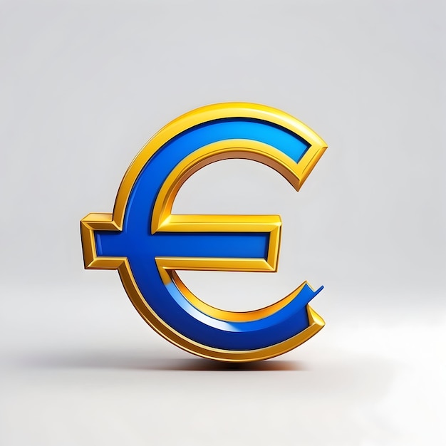 Foto il simbolo dell'euro, il simbolo dell'euro, il simbolo della moneta, l'icona della moneta, il logo dell'euro.