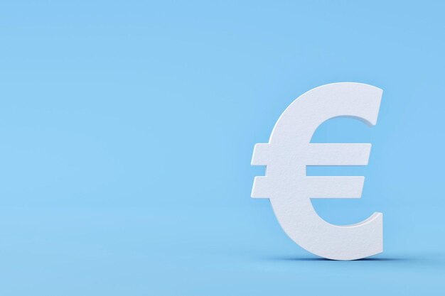 Euro teken op blauwe achtergrond