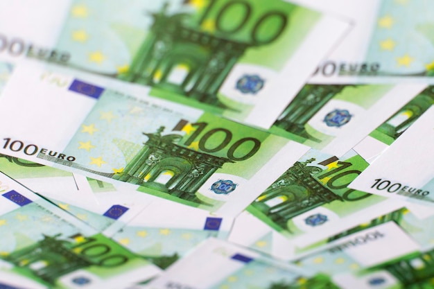 Euro valuta achtergrondafbeelding honderden groen