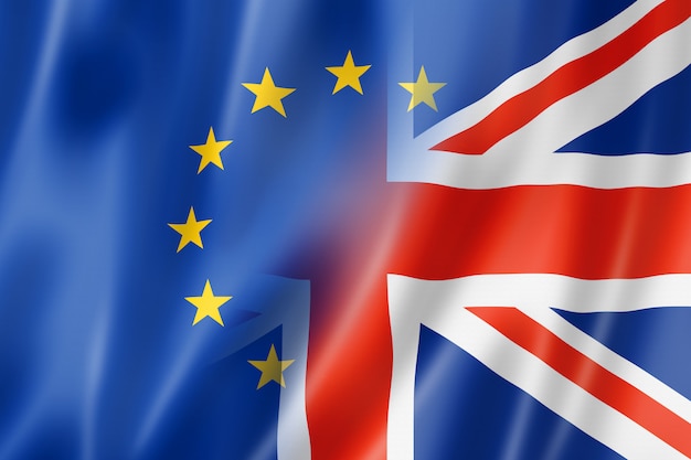 사진 유럽과 영국 국기