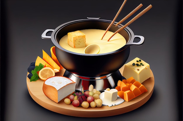 European Cuisine Cheese fondue food