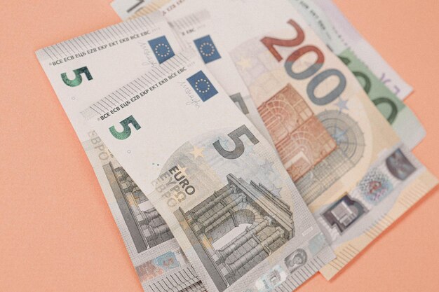 European currency money euro banknotes