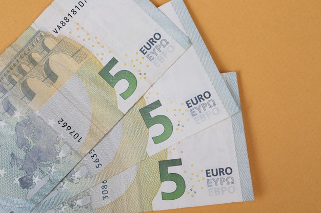European currency money euro banknotes
