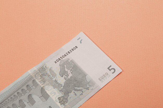 유럽 통화 돈 유로 지폐