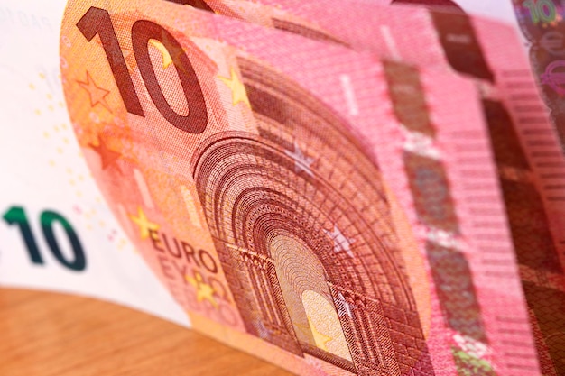 European money 10 Euro a background