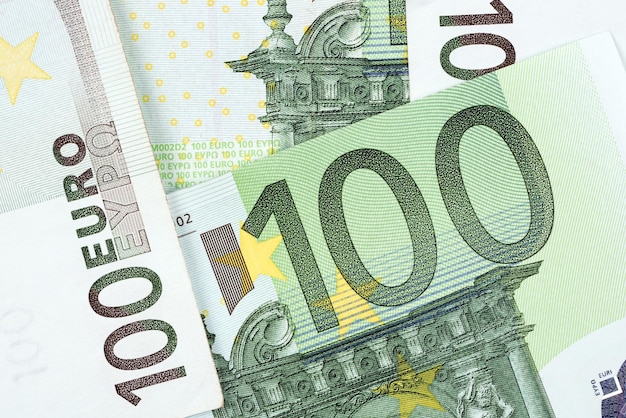 Photo european money a background