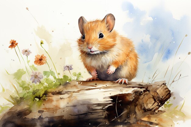 Photo european nature hamster