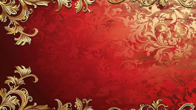 european pattern vector red gilt border background