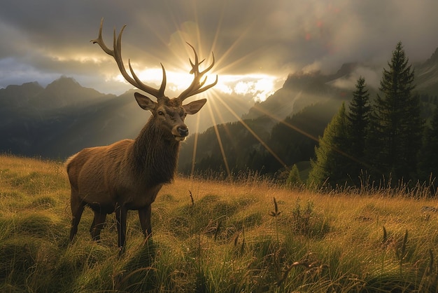 european red deer