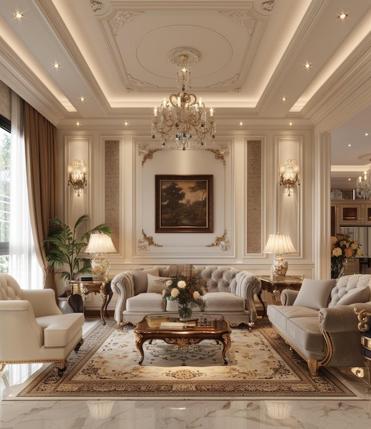 European style living room design