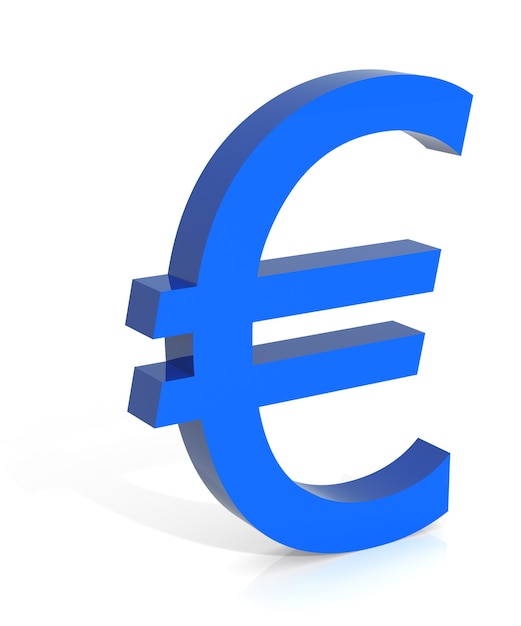 Photo european union currency. digitally generated 3d image.