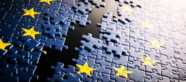 Foto sfondi jigsaw puzzle della bandiera dell'unione europea xxxxl