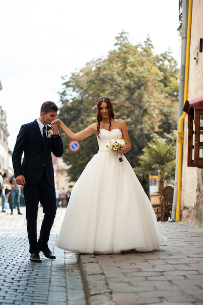 European wedding couple