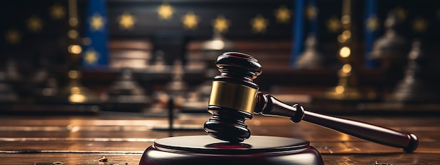 Europese Justitie rechters Gavel Hammer in actie