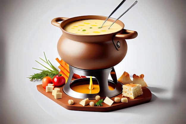 Europese Keuken Kaasfondue eten