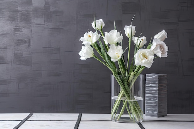 Eustoma blossoms in a modern and minimalist setting