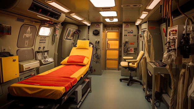 Photo evacuation helicopter interior